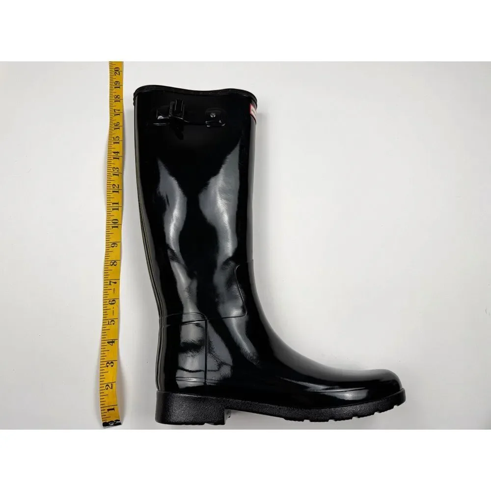 Hunter Original‎ Tall Gloss Rain Boots Women 10 NWOB Black Rubber Waterproof